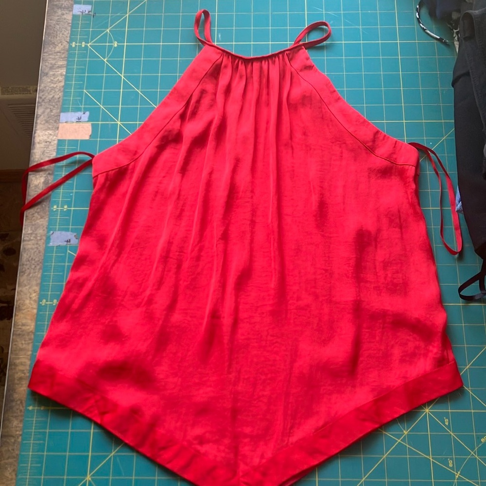 Naked Zebra red silky top